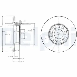 Тормозной диск DELPHI BG2257
