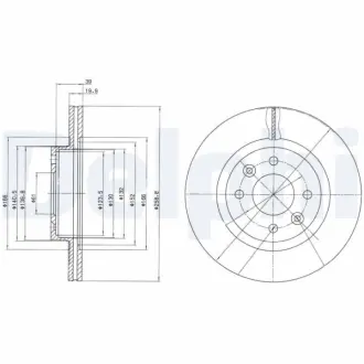 Тормозной диск DELPHI BG2283