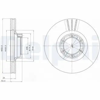 Тормозной диск DELPHI BG2284