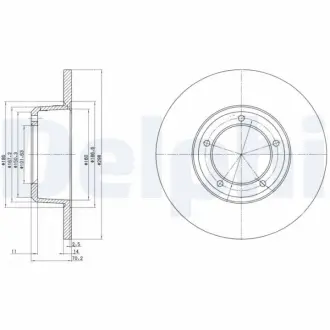 Тормозной диск DELPHI BG2297
