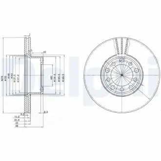 Тормозной диск DELPHI BG2306