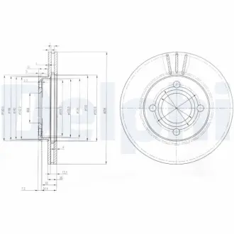 Тормозной диск DELPHI BG2333