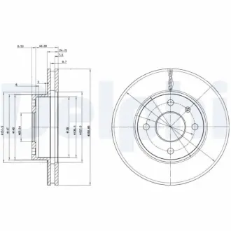 Тормозной диск DELPHI BG2339