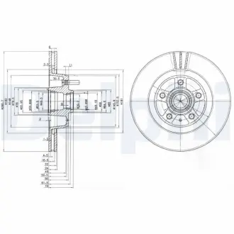 Тормозной диск DELPHI BG2342