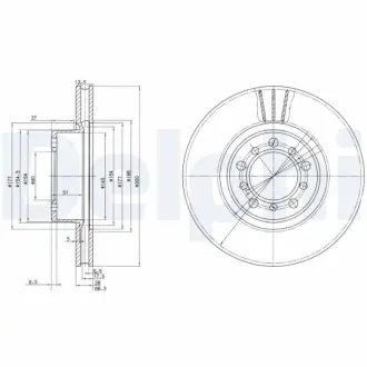 Тормозной диск DELPHI BG2372