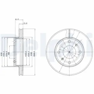 Тормозной диск DELPHI BG2395