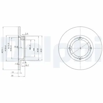 Тормозной диск DELPHI BG2400