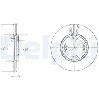 Тормозной диск DELPHI BG2404