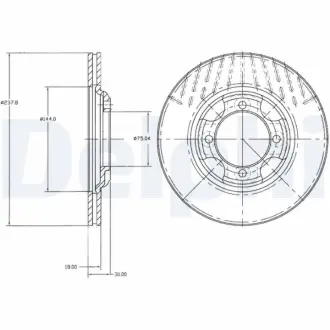 Тормозной диск DELPHI BG2414