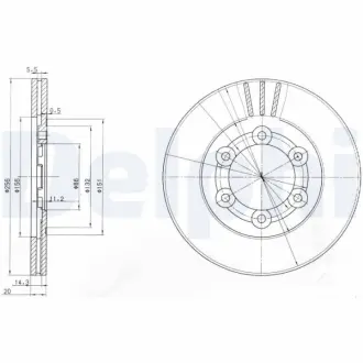 Тормозной диск DELPHI BG2416