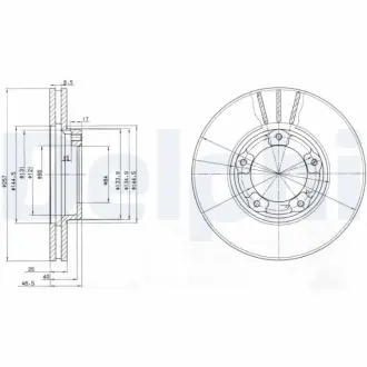 Тормозной диск DELPHI BG2423
