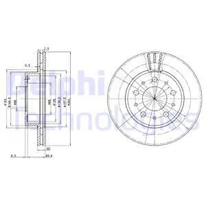 Тормозной диск DELPHI BG2425