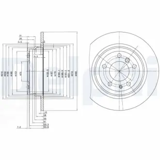 Гальмівний диск DELPHI BG2431