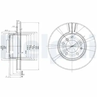 Тормозной диск DELPHI BG2434