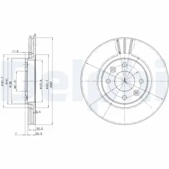 Тормозной диск DELPHI BG2448