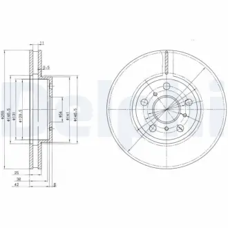 Тормозной диск DELPHI BG2450