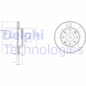 Тормозной диск DELPHI BG2451