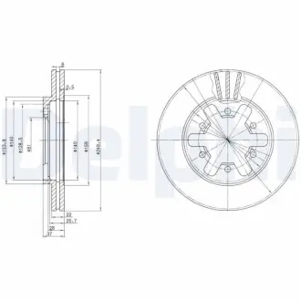 Тормозной диск DELPHI BG2457