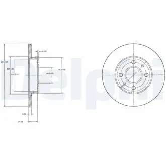 Тормозной диск DELPHI BG2458C