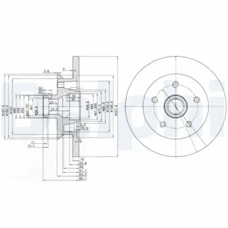 Тормозной диск DELPHI BG2468