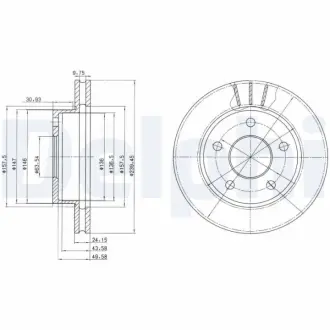 Тормозной диск DELPHI BG2472