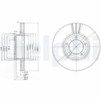 Тормозной диск DELPHI BG2507