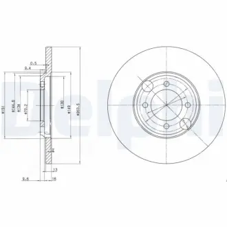 Тормозной диск DELPHI BG2508