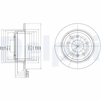 Тормозной диск DELPHI BG2515