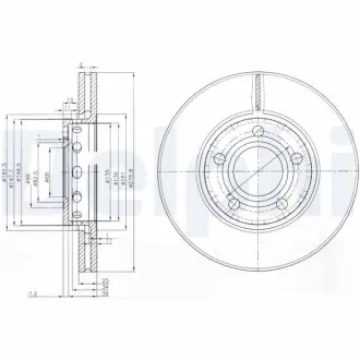 Тормозной диск DELPHI BG2518