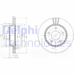Тормозной диск DELPHI BG2519