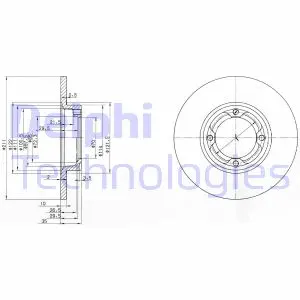 Тормозной диск DELPHI BG2533