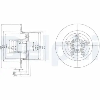 Тормозной диск DELPHI BG2549