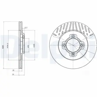 Тормозной диск DELPHI BG2554