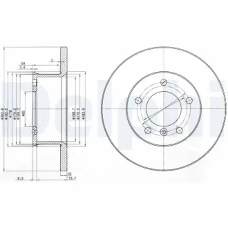 Тормозной диск DELPHI BG2556