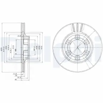 Тормозной диск DELPHI BG2558