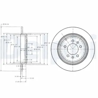 Тормозной диск DELPHI BG2573