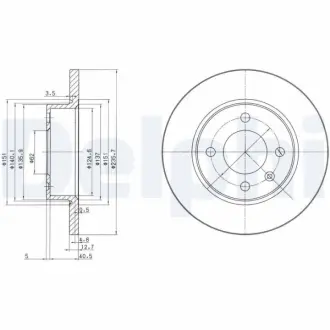 Тормозной диск DELPHI BG2576