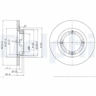 Тормозной диск DELPHI BG2580