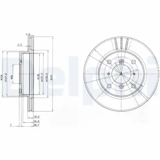 Тормозной диск DELPHI BG2583
