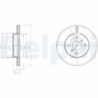 Тормозной диск DELPHI BG2588