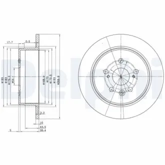 Тормозной диск DELPHI BG2594