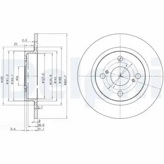 Тормозной диск DELPHI BG2598