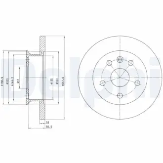 Тормозной диск DELPHI BG2602
