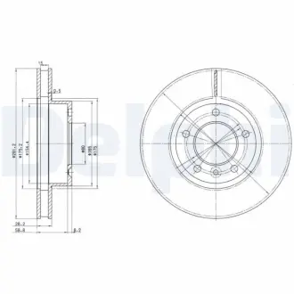 Тормозной диск DELPHI BG2613