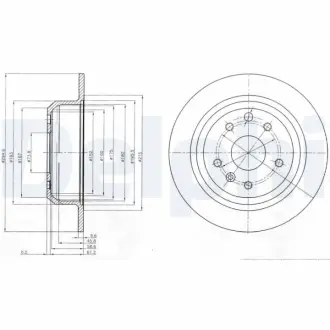 Тормозной диск DELPHI BG2614