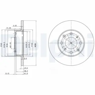 Тормозной диск DELPHI BG2616