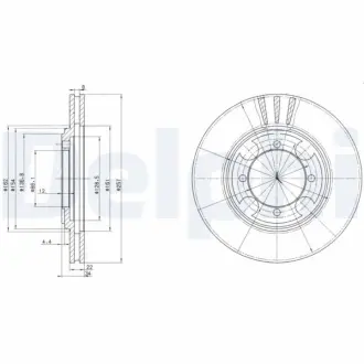 Тормозной диск DELPHI BG2628