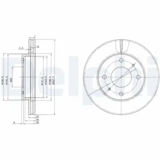 Тормозной диск DELPHI BG2657