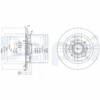 Тормозной диск DELPHI BG2667