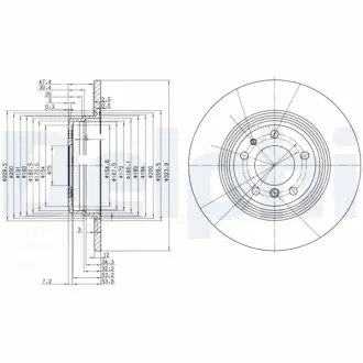 Тормозной диск DELPHI BG2671